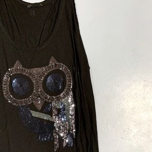 sparkly owl tank from h&m
